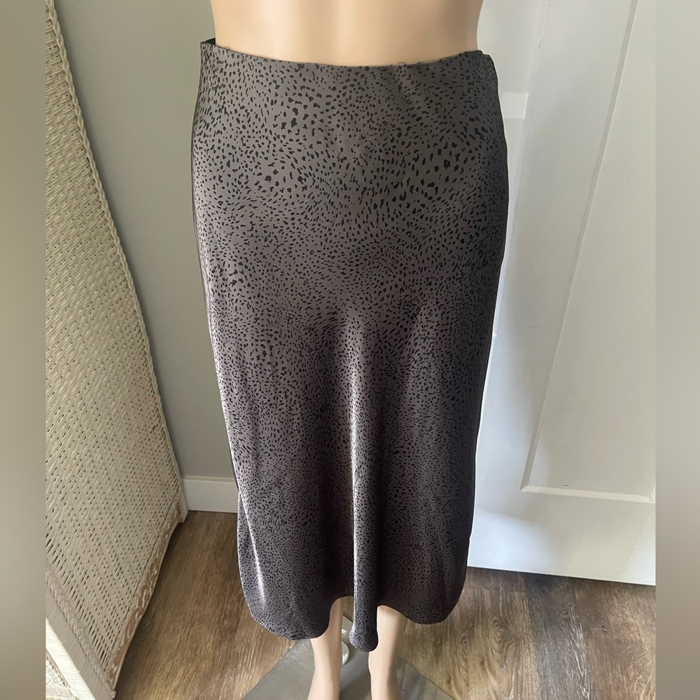 Babaton Charcoal Black Speckled Midi Slip Skirt